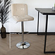 Lizzely Garden & Living Tabouret de bar Anel avec dossier en tissu teddy beige Lizzely Garden & Living Tabouret de bar Anel avec dossier en tissu teddy beige