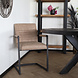 Lizzely Garden & Living Chaise de salle à manger avec accoudoir beige Noor design Lizzely Garden & Living Chaise de salle à manger avec accoudoir beige Noor design