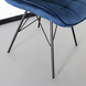 Lizzely Garden & Living Chaise de salle à manger industrielle en velours bleu foncé Lux Lizzely Garden & Living Chaise de salle à manger industrielle en velours bleu foncé Lux
