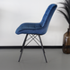 Lizzely Garden & Living Chaise de salle à manger industrielle en velours bleu foncé Lux Lizzely Garden & Living Chaise de salle à manger industrielle en velours bleu foncé Lux