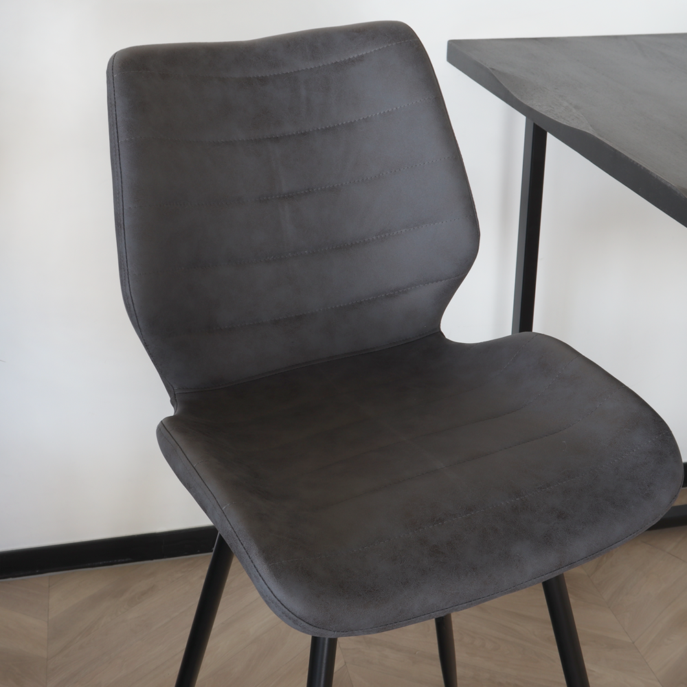 Tabouret de bar Corinne style industriel anthracite