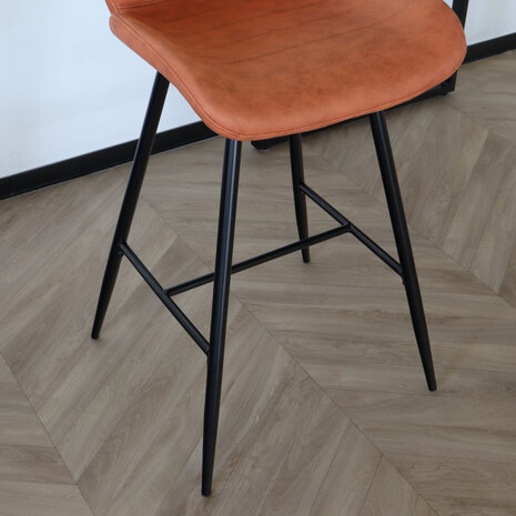 Lizzely Garden & Living Tabouret de bar Corinne style industriel cognac