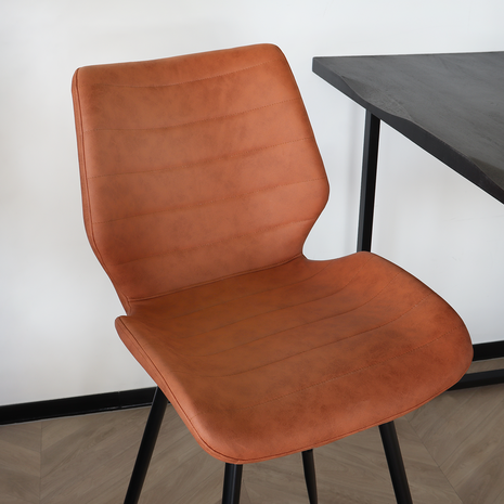 Lizzely Garden & Living Tabouret de bar Corinne style industriel cognac