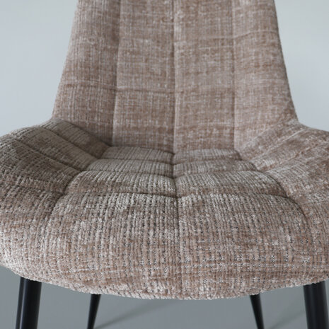 Lizzely Garden & Living Chaise de salle à manger Lynn en tissu beige