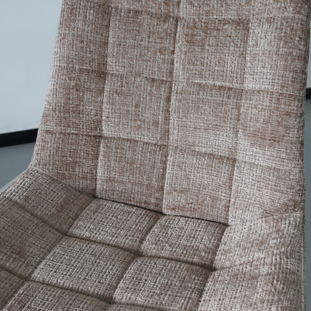 Chaise de salle à manger Lynn en tissu beige