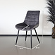 Lizzely Garden & Living Chaise de salle à manger De Vince en velours gris Lizzely Garden & Living Chaise de salle à manger De Vince en velours gris