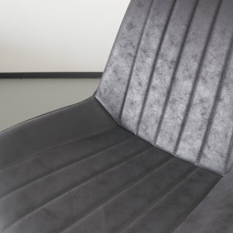 Lizzely Garden & Living Chaise de salle à manger Chesro industrielle gris Lizzely Garden & Living Chaise de salle à manger Chesro industrielle gris