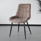 Chaise de salle à manger Lynn en tissu beige