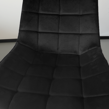 Lizzely Garden & Living Chaise de salle à manger De Vince en velours noir