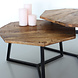 Lizzely Garden & Living Table basse en bois de manguier octogonale style industriel Loes 2 pièces Lizzely Garden & Living Table basse en bois de manguier octogonale style industriel Loes 2 pièces