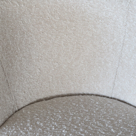 Lizzely Garden & Living Tabouret de bar Miro en tissu teddy bouclé blanc