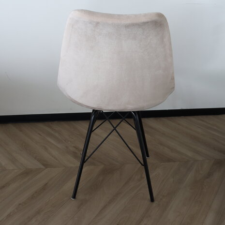 Lizzely Garden & Living Chaise de salle à manger Viga velours sable Lizzely Garden & Living Chaise de salle à manger Viga velours sable