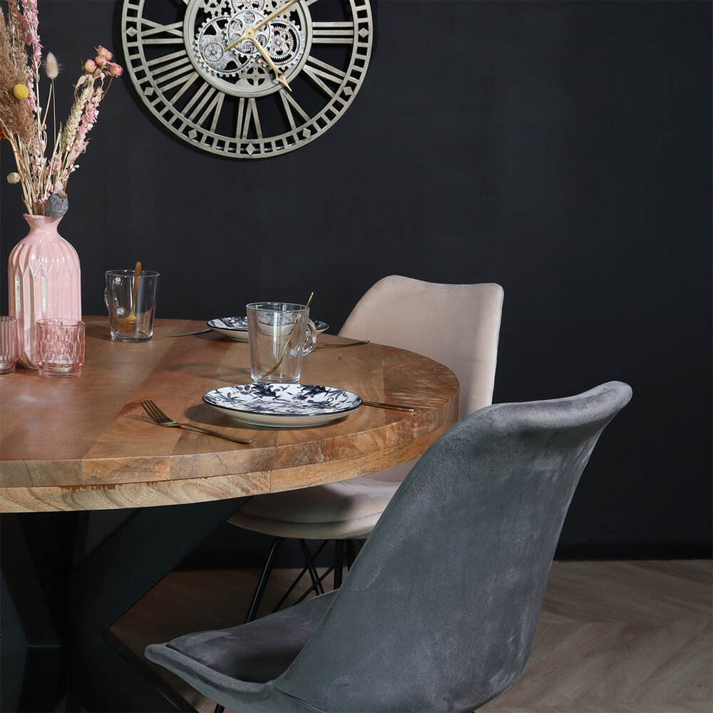 Chaise de salle à manger Viga velours sable Chaise de salle à manger Viga velours sable