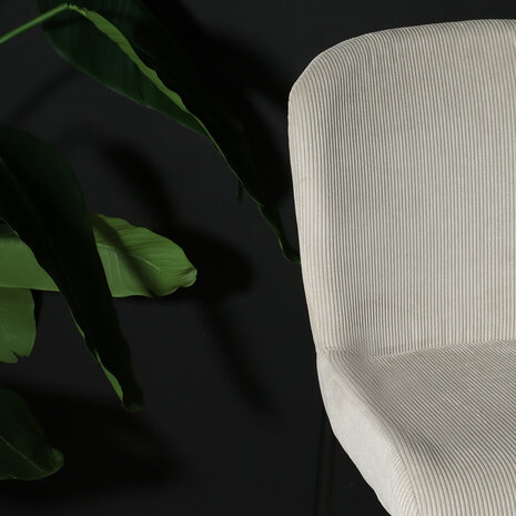 Lizzely Garden & Living Tabouret de bar côtelé gris clair Inge Lizzely Garden & Living Tabouret de bar côtelé gris clair Inge