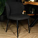 Lizzely Garden & Living Chaise de salle à manger Coco en velours côtelé noir