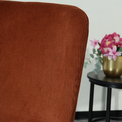 Lizzely Garden & Living Chaise de salle à manger Maxime en velours côtelé marron