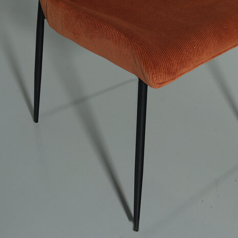 Lizzely Garden & Living Chaise de salle à manger Maxime en velours côtelé marron