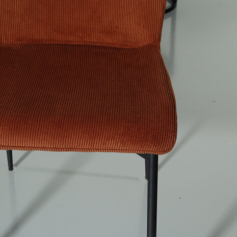 Lizzely Garden & Living Chaise de salle à manger Maxime en velours côtelé marron