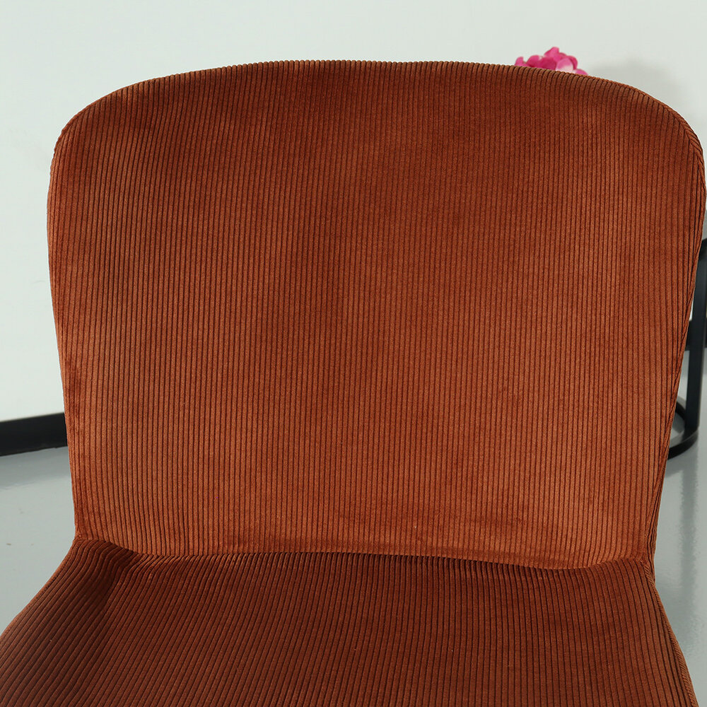 Chaise de salle à manger Maxime en velours côtelé marron