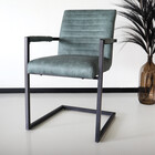 Chaise de salle à manger avec accoudoir vert Noor design