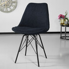 Chaise de salle à manger Viga bleu foncé teddy Chaise de salle à manger Viga bleu foncé teddy