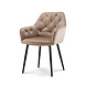 Lizzely Garden & Living Chaise de salle à manger avec accoudoir Paco en velours champagne Lizzely Garden & Living Chaise de salle à manger avec accoudoir Paco en velours champagne