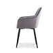Lizzely Garden & Living Chaise de salle à manger avec accoudoir Paco en velours anthracite