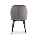 Lizzely Garden & Living Chaise de salle à manger avec accoudoir Paco en velours anthracite