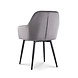 Lizzely Garden & Living Chaise de salle à manger avec accoudoir Paco en velours anthracite