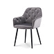 Lizzely Garden & Living Chaise de salle à manger avec accoudoir Paco en velours anthracite