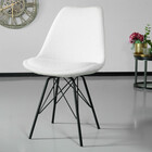 Chaise de salle à manger Viga blanc cassé teddy