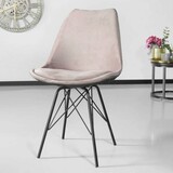 Lizzely Garden & Living Chaise de salle à manger Viga velours sable