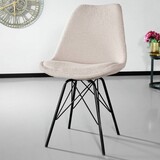 Lizzely Garden & Living Chaise de salle à manger Viga teddy beige