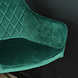 Lizzely Garden & Living Chaise de salle à manger Yurgan vert velours avec accoudoirs