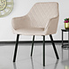 Lizzely Garden & Living Chaise de salle à manger avec accoudoirs Yurgan sable velours