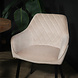 Lizzely Garden & Living Chaise de salle à manger avec accoudoirs Yurgan sable velours