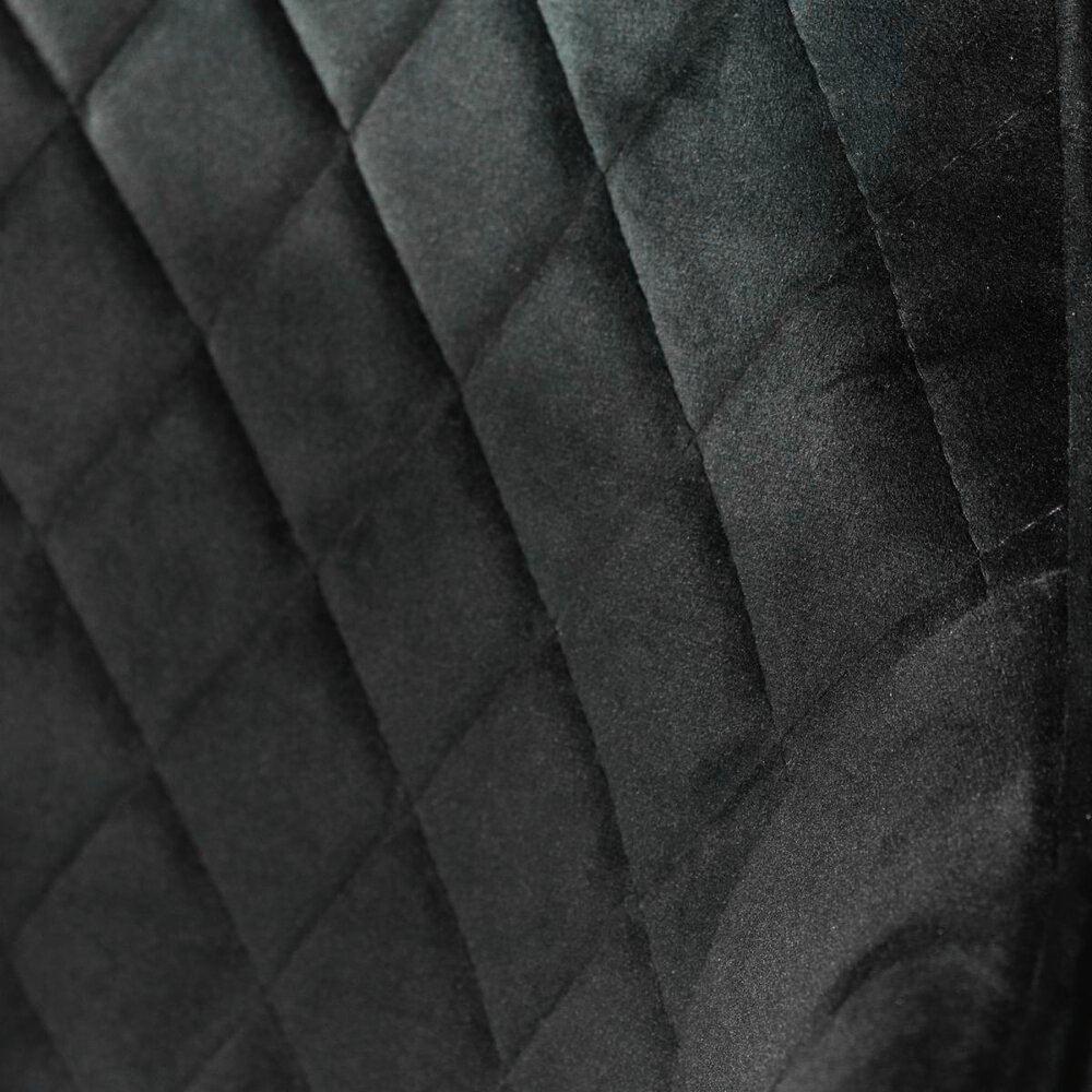 Chaise de salle à manger Yurgan velours noir avec accoudoirs Chaise de salle à manger Yurgan velours noir avec accoudoirs