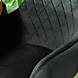 Lizzely Garden & Living Chaise de salle à manger Yurgan velours noir avec accoudoirs Lizzely Garden & Living Chaise de salle à manger Yurgan velours noir avec accoudoirs