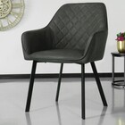 Chaise de salle à manger avec accoudoirs Yurgan anthracite