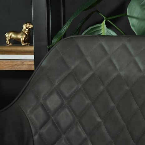 Lizzely Garden & Living Chaise de salle à manger avec accoudoirs Yurgan anthracite