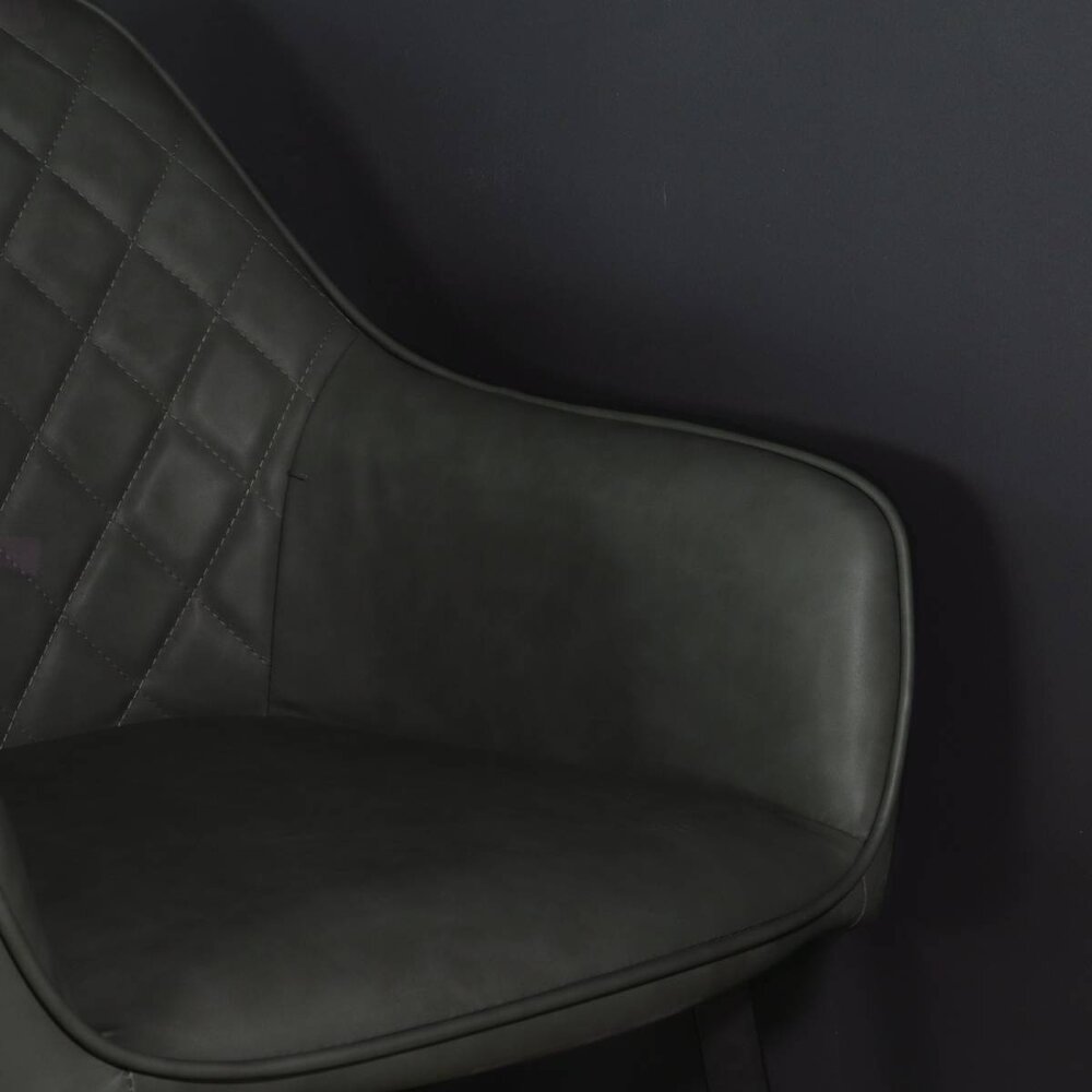 Chaise de salle à manger avec accoudoirs Yurgan anthracite