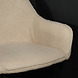 Lizzely Garden & Living Chaise de salle à manger avec accoudoirs Yurgan teddy bouclé beige
