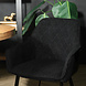 Lizzely Garden & Living Chaise de salle à manger avec accoudoirs Yurgan teddy bouclé noir