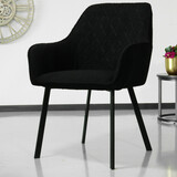 Lizzely Garden & Living Chaise de salle à manger avec accoudoirs Yurgan teddy bouclé noir Lizzely Garden & Living Chaise de salle à manger avec accoudoirs Yurgan teddy bouclé noir