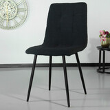 Lizzely Garden & Living Chaise de salle à manger teddy Catoo bouclé noir