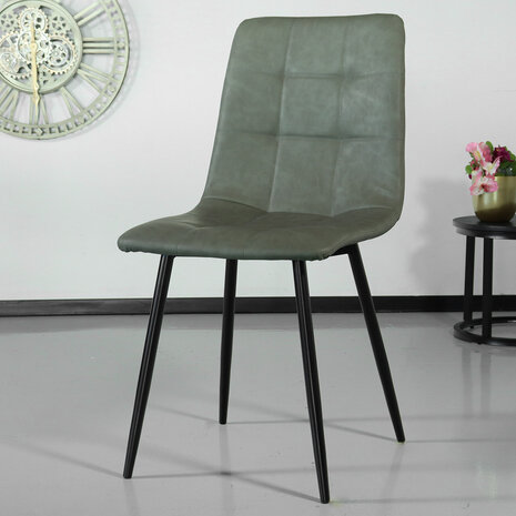 Lizzely Garden & Living Chaise de salle à manger Catoo vert foncé