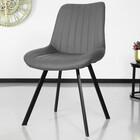 Chaise de salle à manger Susta anthracite simili cuir