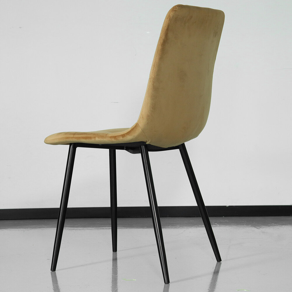 Chaise de salle à manger Catoo velours marron/or Chaise de salle à manger Catoo velours marron/or