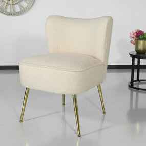 Lizzely Garden & Living Canapé-fauteuil 1 personne beige en tissu teddy Lizzely Garden & Living Canapé-fauteuil 1 personne beige en tissu teddy