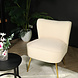 Lizzely Garden & Living Canapé-fauteuil 1 personne beige en tissu teddy